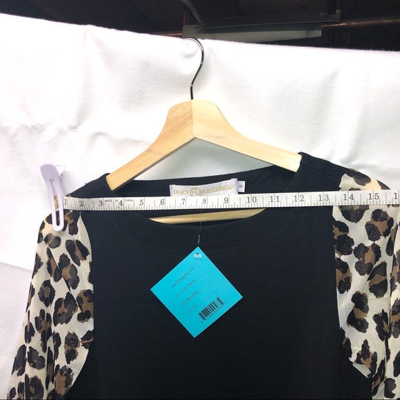 Tracy Negoshian NWT Nadine Black Cheetah Dress - Picture 6 of 9